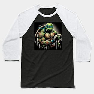 Fitness Gangster Ninja Turtles with tattoo Baseball T-Shirt